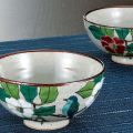 九谷焼ギフト ご贈答品 御祝い 九谷焼組飯碗 椿に鳥