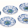 九谷焼ギフト ご贈答品 御祝い 九谷焼4.5号皿揃 吉田屋絵変り
