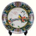 九谷焼ギフト ご贈答品 御祝い九谷焼10号飾皿 古九谷花鳥（皿立付）