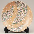 九谷焼ギフト ご贈答品 御祝い九谷焼10号飾皿 桜舞（皿立付） 古田弘毅