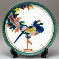 九谷焼ギフト ご贈答品 御祝い九谷焼10号飾皿 鳳凰（皿立付） 福田良則
