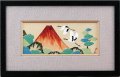 【送料無料】九谷焼ギフト ご贈答品 御祝い 九谷焼陶額 赤富士に鶴 古田弘毅