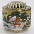 九谷焼アウトレット半額 !! ５０％OFF!! 九谷焼3.3号香炉 本金山水