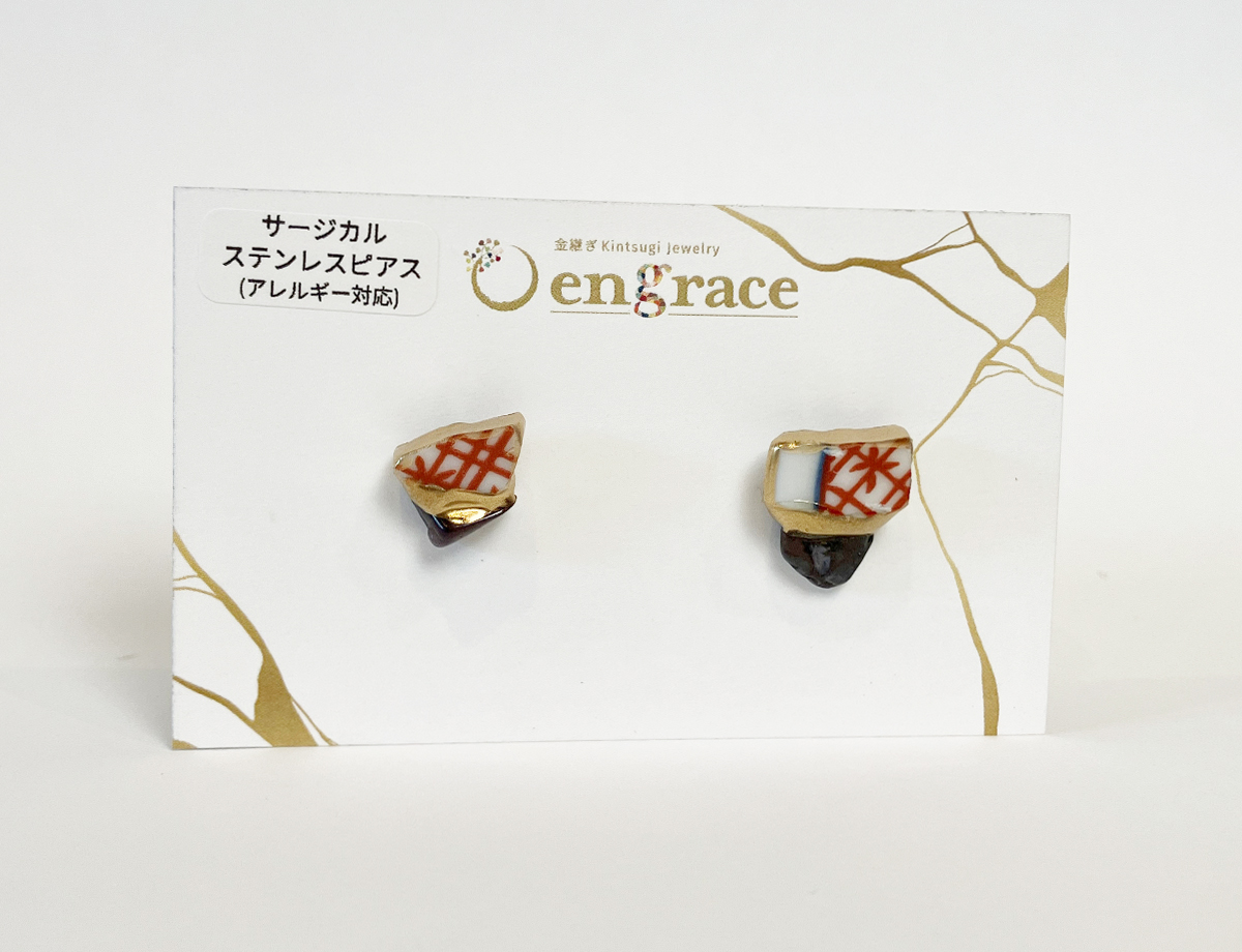 陶片アクセサリー　ピアス