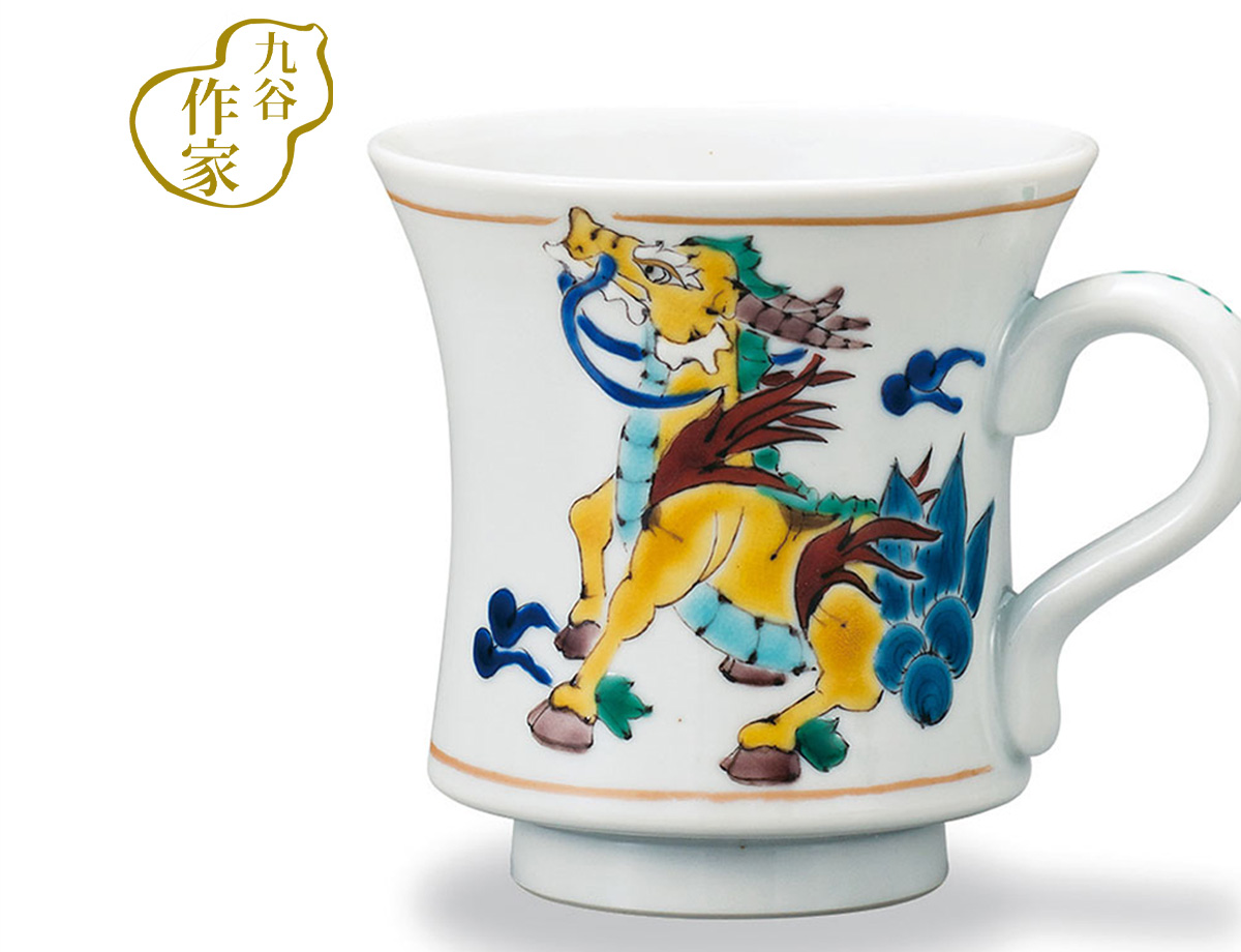 九谷焼 山近泰 マグカップ 神象 N156-09 神象マグカップ ＜ 和食器 和陶器の店 器楽庵