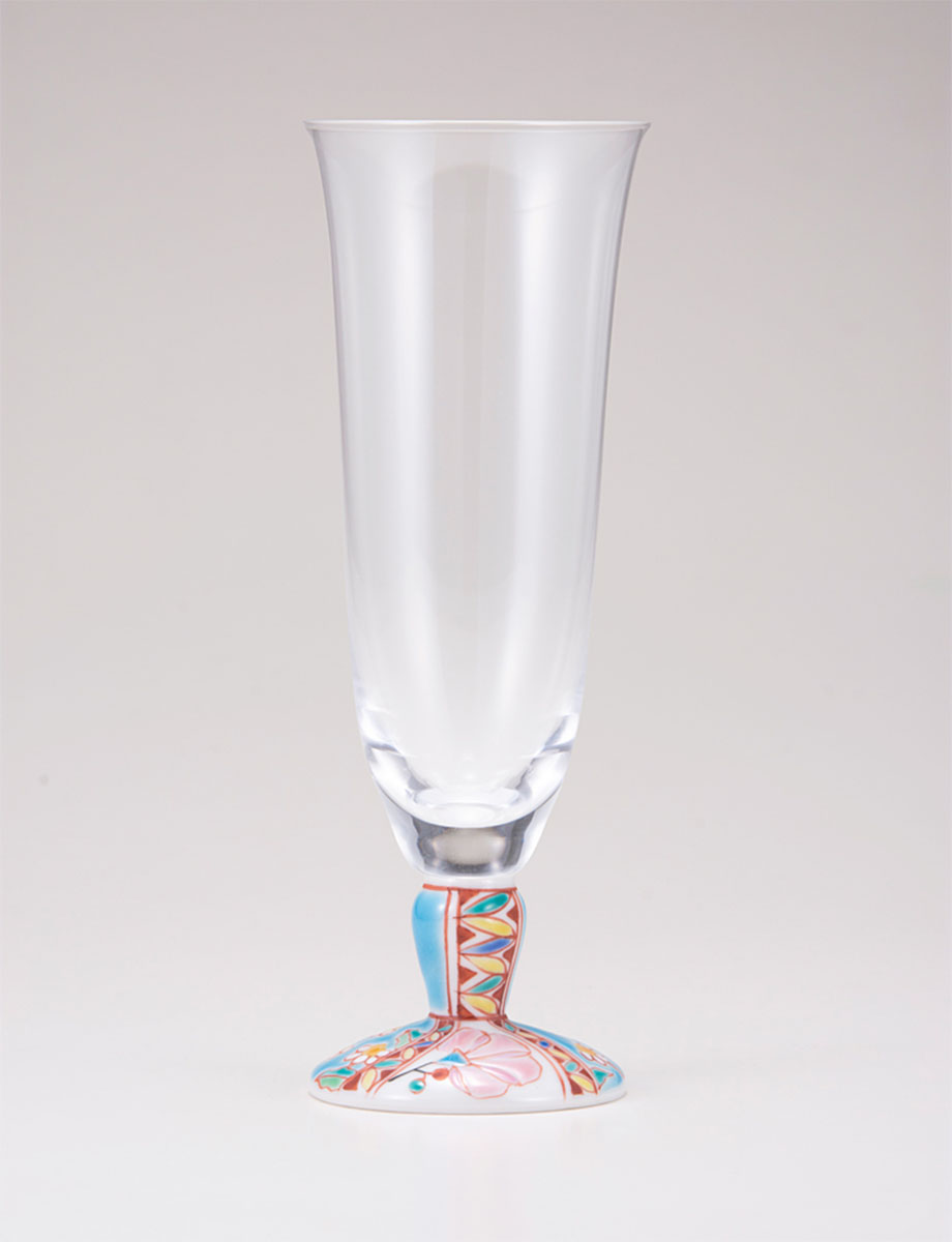 麦酒グラス　花のタペストリー