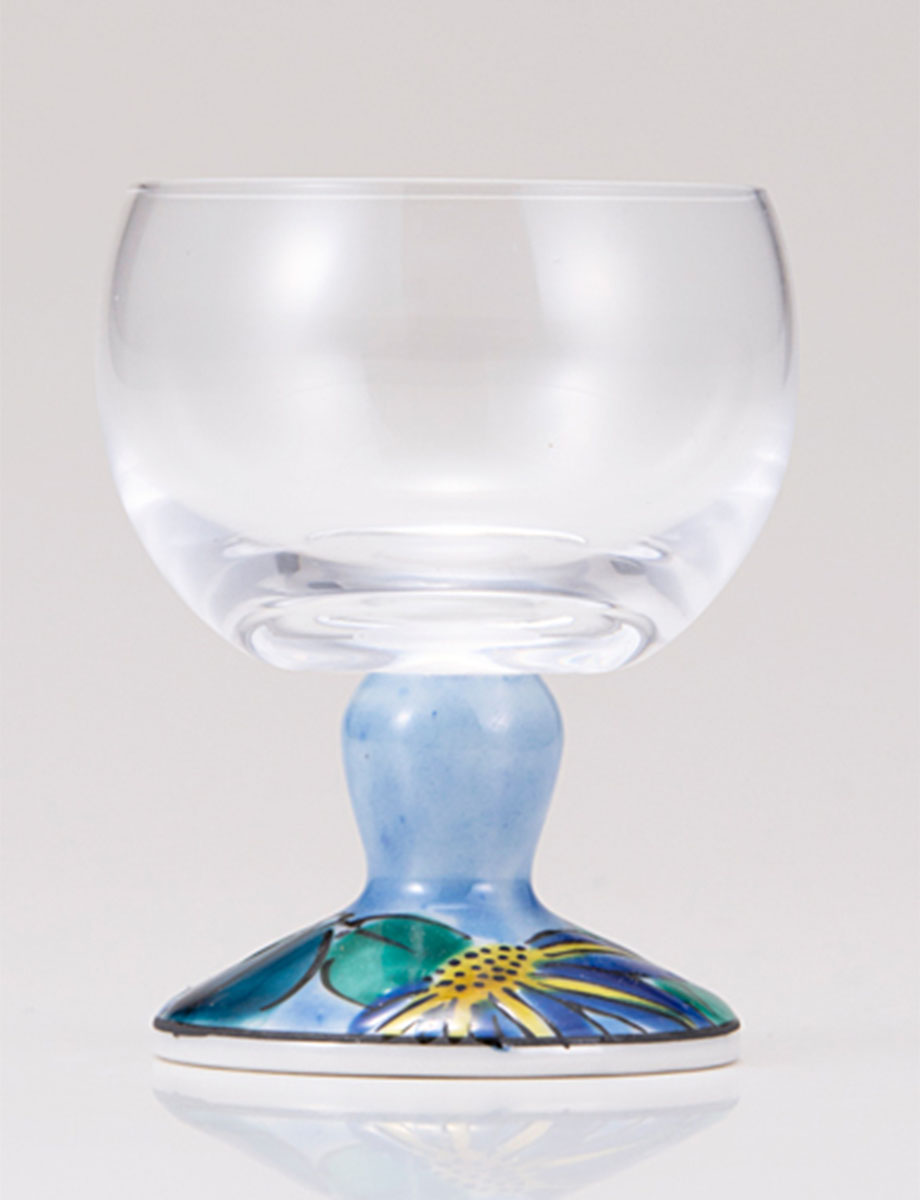 馬上グラス　鉄仙　ブルー