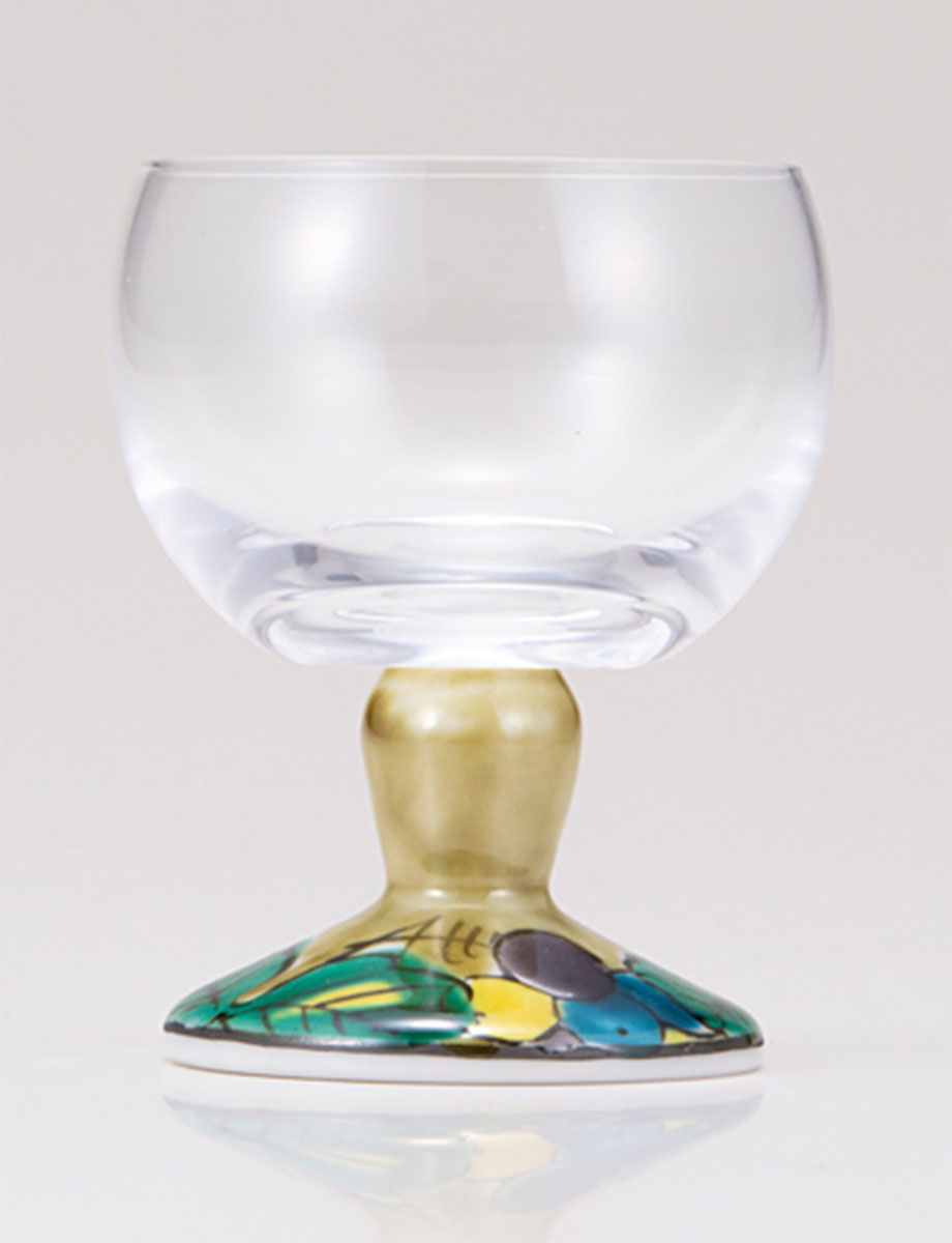 馬上グラス　ぶどう　アメ釉