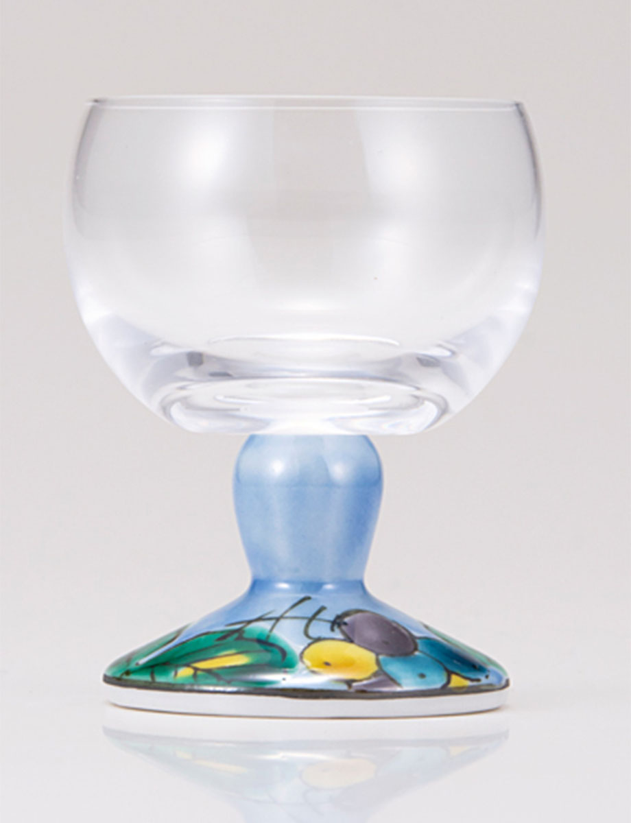 馬上グラス　ぶどう　ブルー