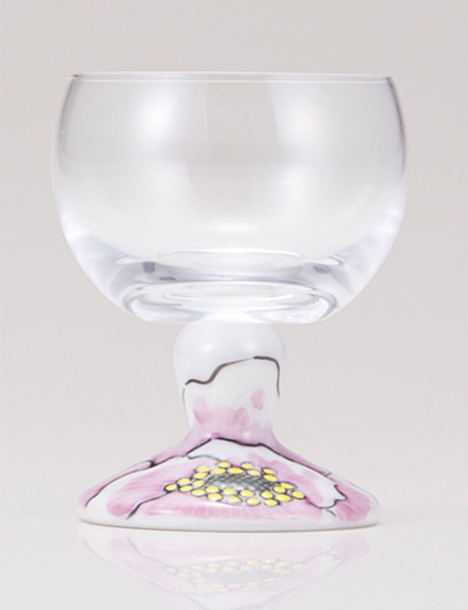 馬上グラス　富貴文　ピンク