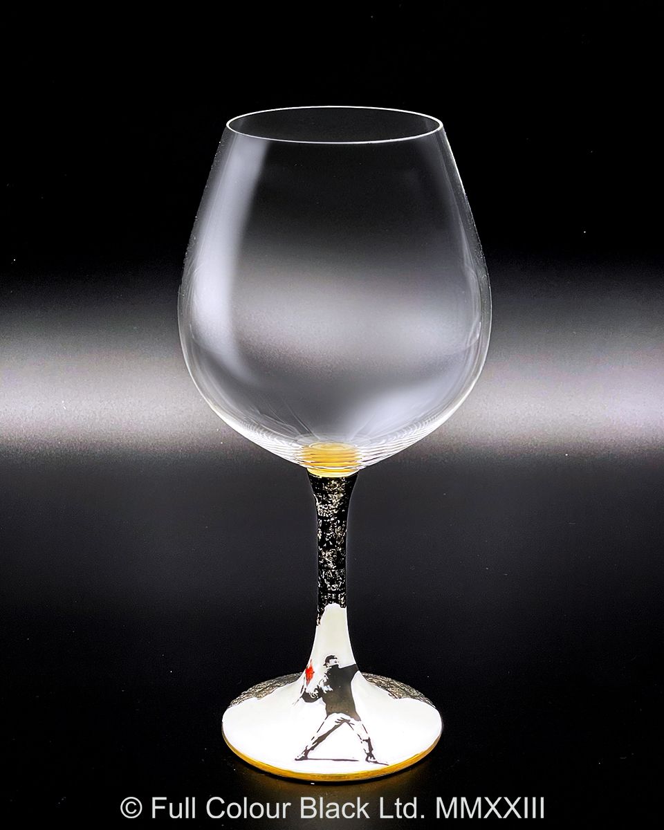 鏑木BOグラス／Banksy's Flower Bomber／高聡文・画　銀彩レンガ