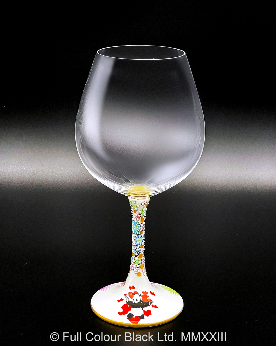 鏑木BOグラス／Banksy's Panda Gun／高聡文・画　色絵花詰