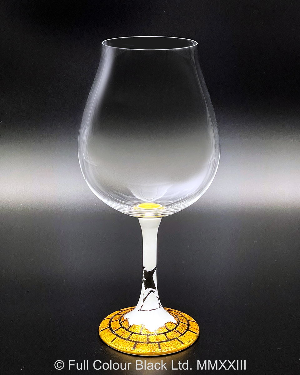 鏑木BNグラス／Banksy's Flower Bomber／高聡文・画　金彩レンガ