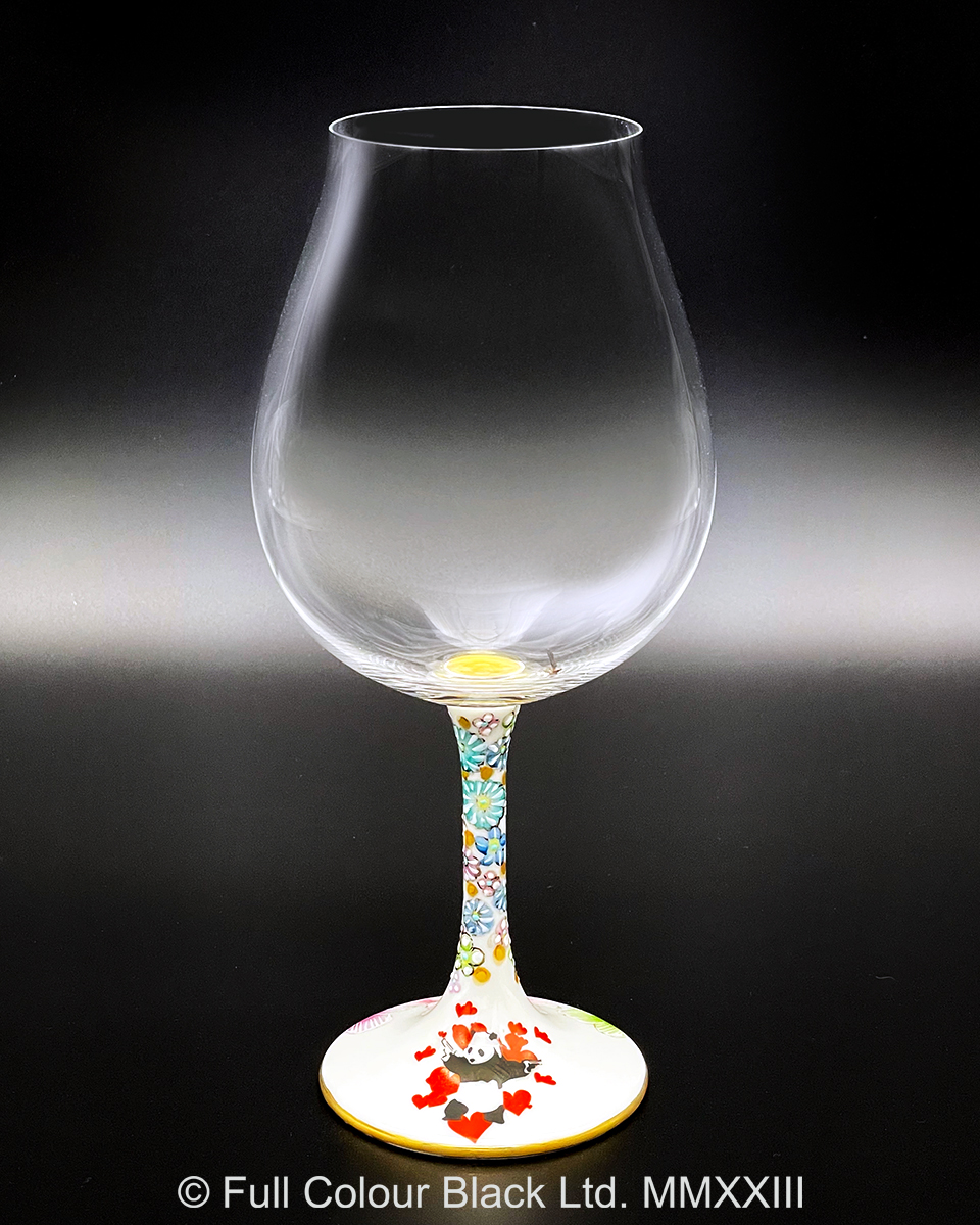 鏑木BNグラス／Banksy's Panda Gun／高聡文・画　色絵花詰