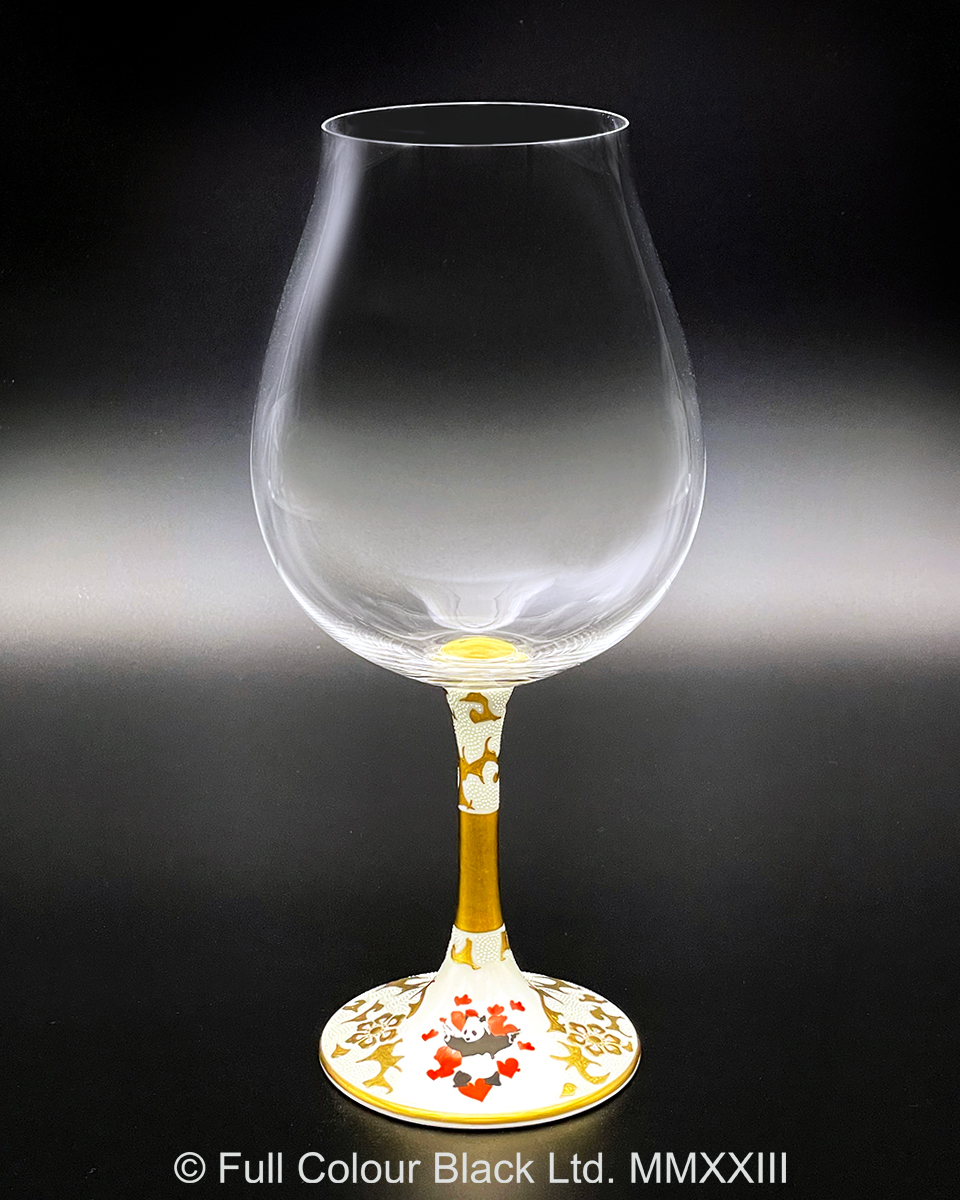 鏑木BNグラス／Banksy's Panda Gun／仲田錦玉・画　宝相華太唐草白粒