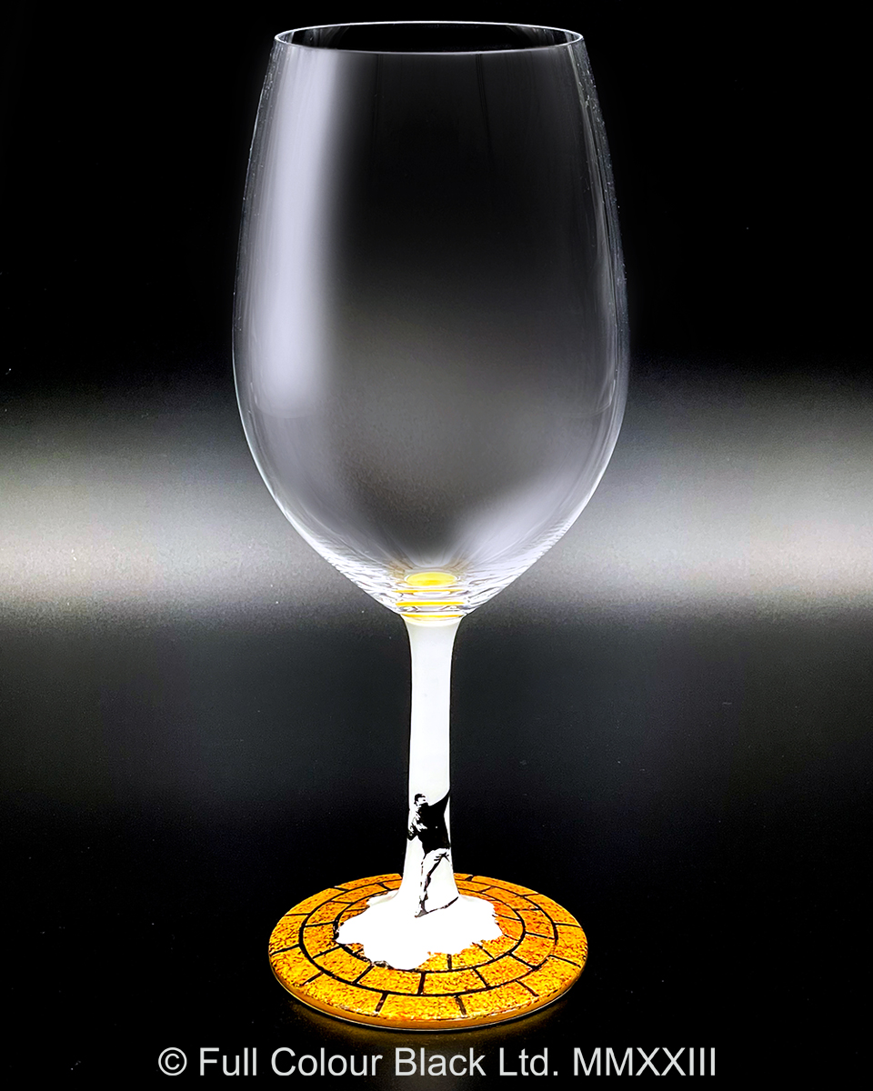 鏑木BBグラス／Banksy's Flower Bomber／高聡文・画　金彩レンガ