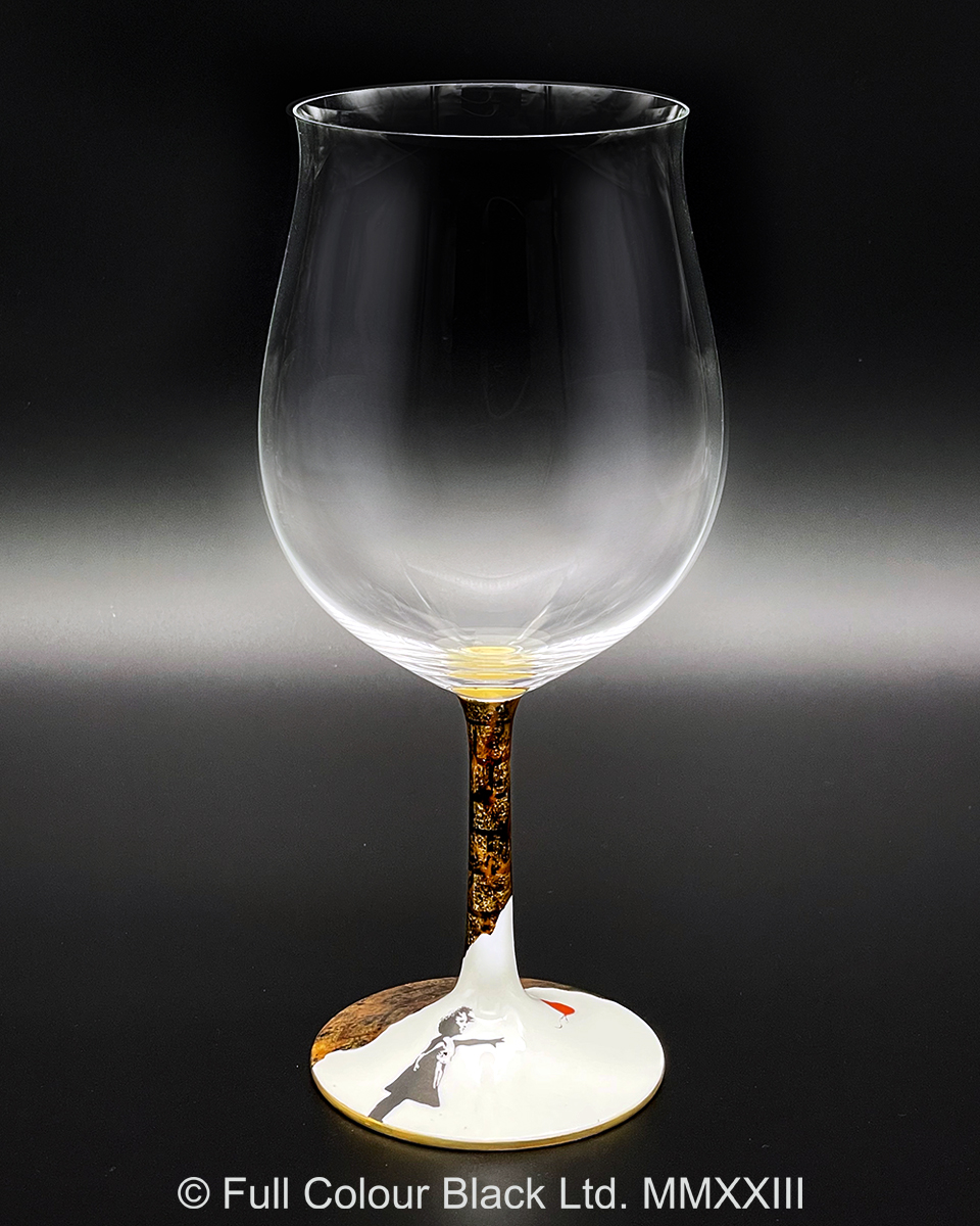 鏑木SSグラス／Banksy's Balloon Girl／高聡文・画　金彩レンガ