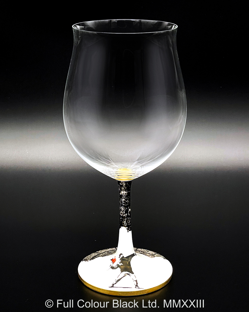 鏑木SSグラス／Banksy's Flower Bomber／高聡文・画　銀彩レンガ