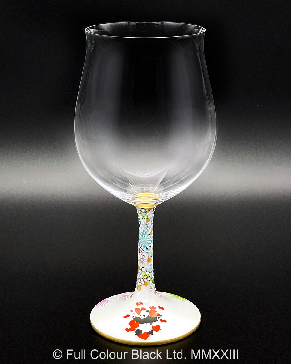 鏑木SSグラス／Banksy's Panda Gun／高聡文・画　色絵花詰