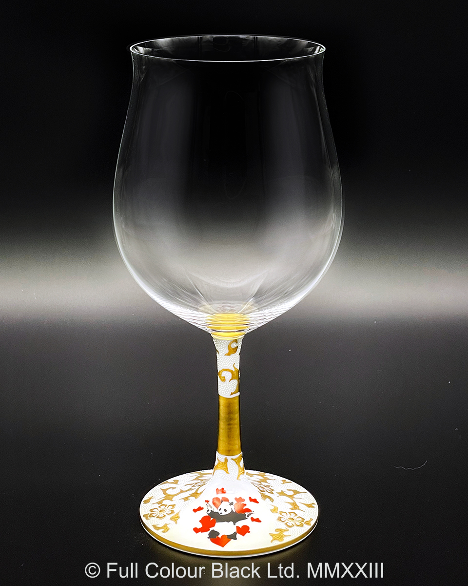 鏑木SSグラス／Banksy's Panda Gun／仲田錦玉・画　宝相華太唐草白粒