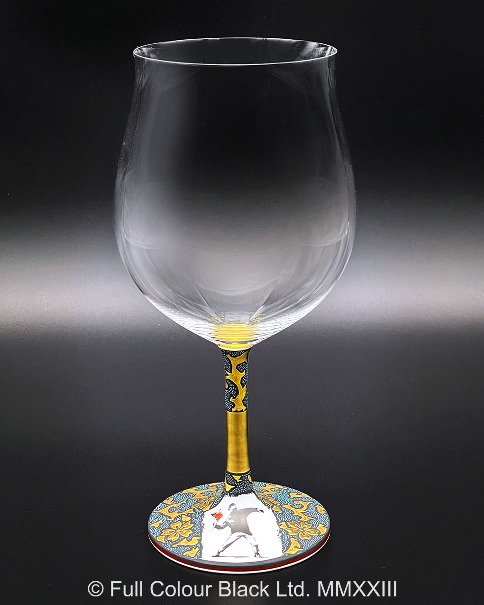 鏑木SSグラス／Banksy's Flower Bomber／仲田錦玉・画　桜太唐草青粒