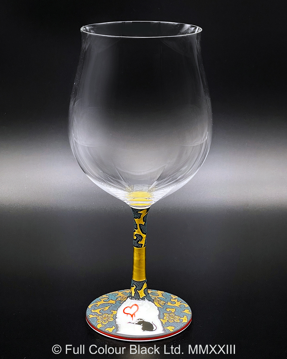 鏑木SSグラス／Banksy's Love Rat／仲田錦玉・画　宝相華太唐草青粒