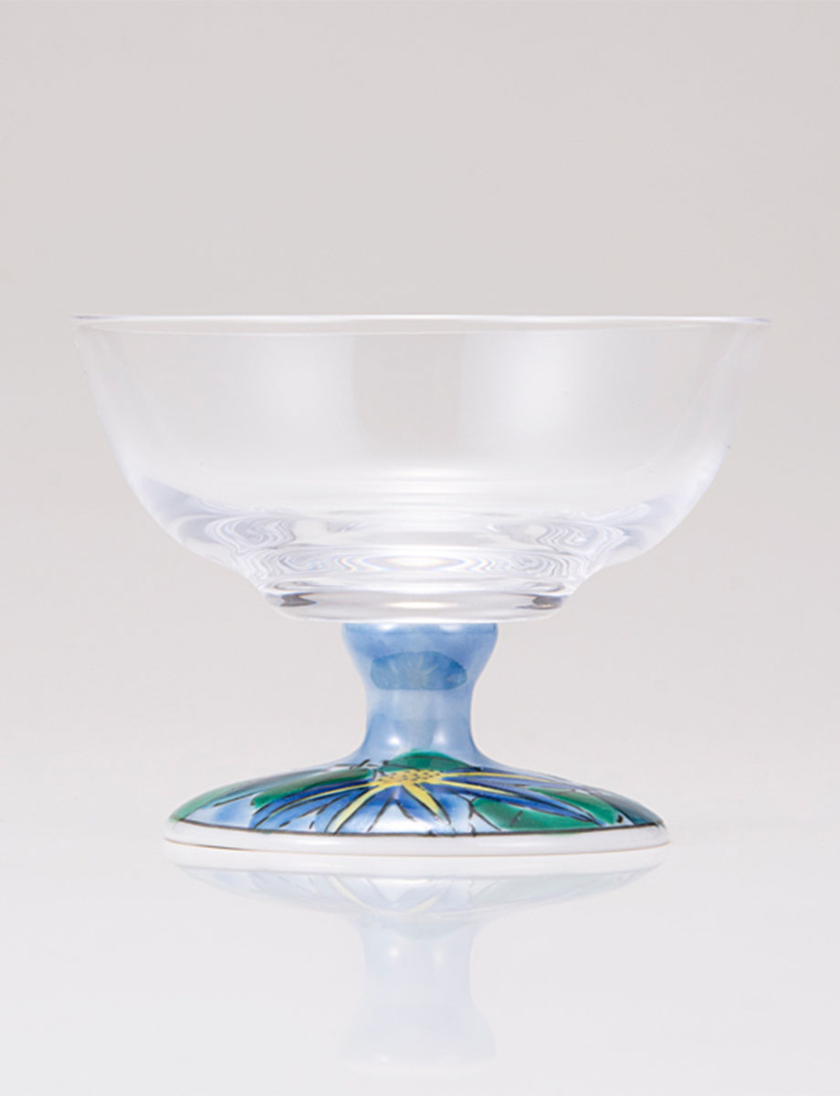 デザートグラス・中　鉄仙　ブルー