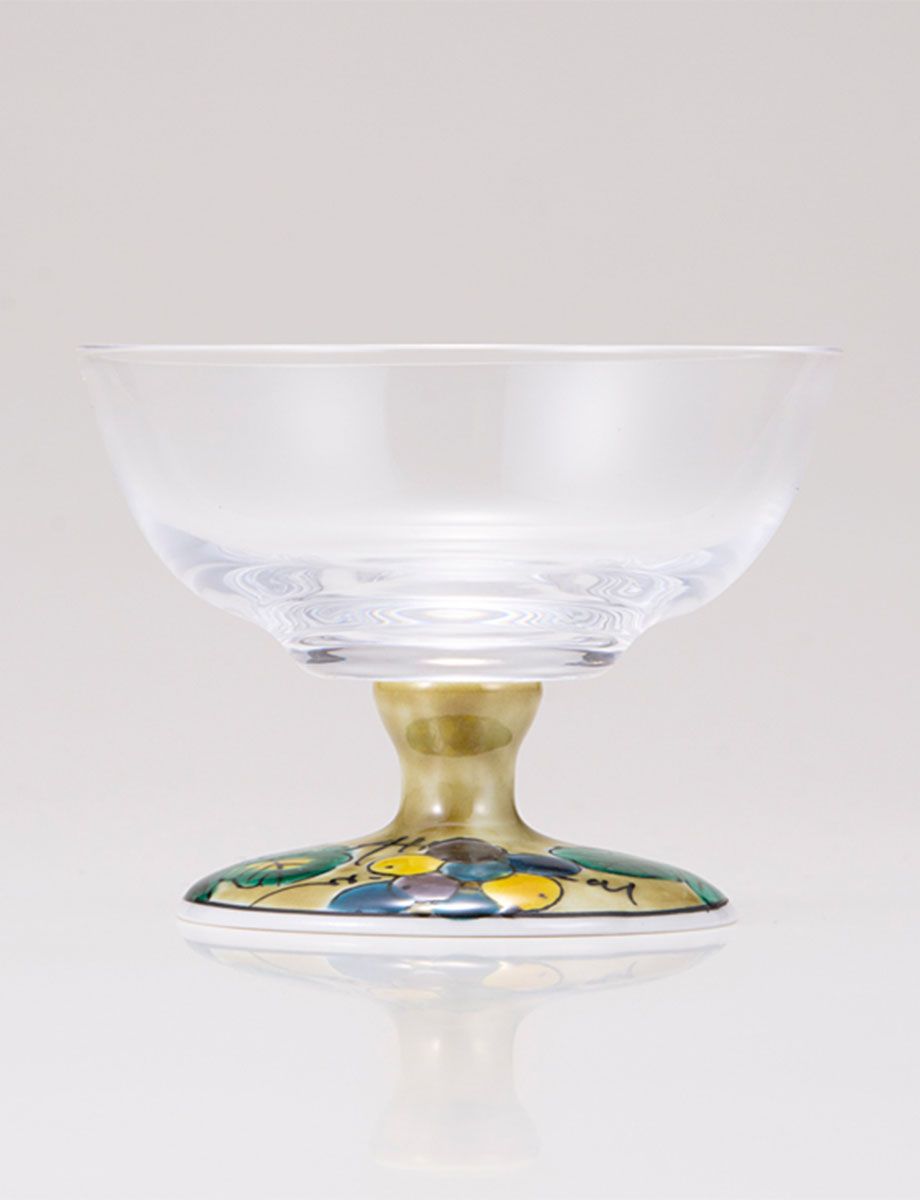 デザートグラス・中　ぶどう　アメ釉