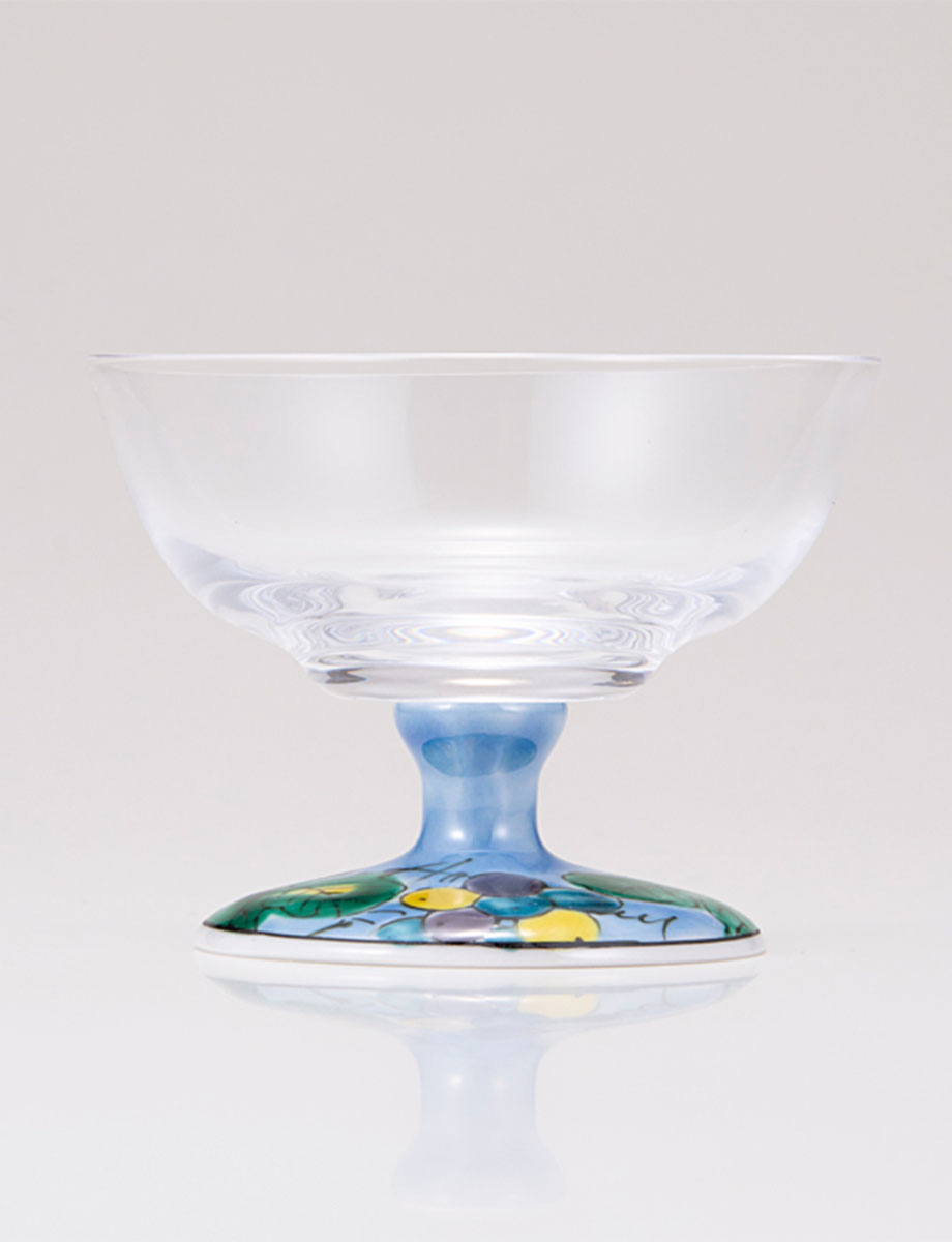 デザートグラス・中　ぶどう　ブルー