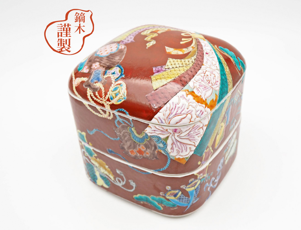 《期間限定※終了 / 1点もの》重箱　宝尽くし / 藤木美里