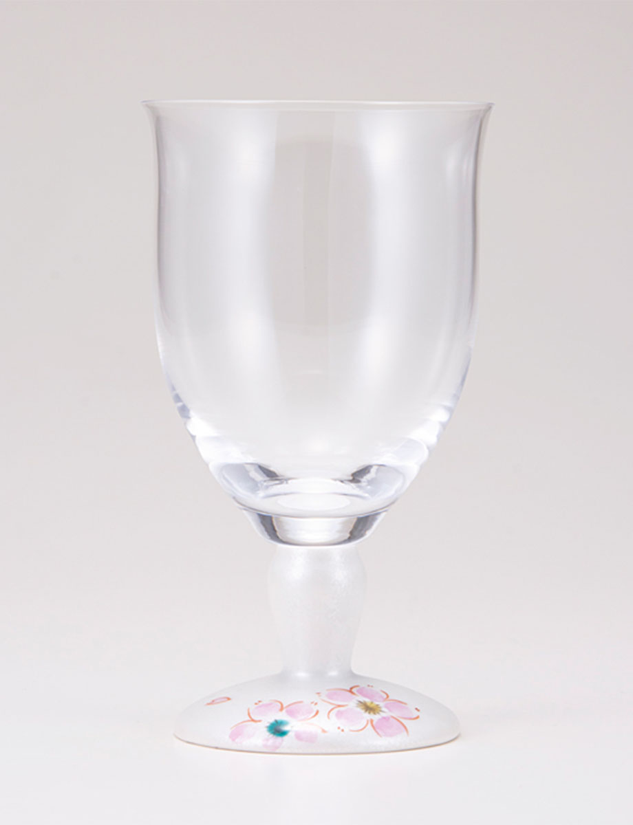 フリーグラス・大　さくら文　シルバー