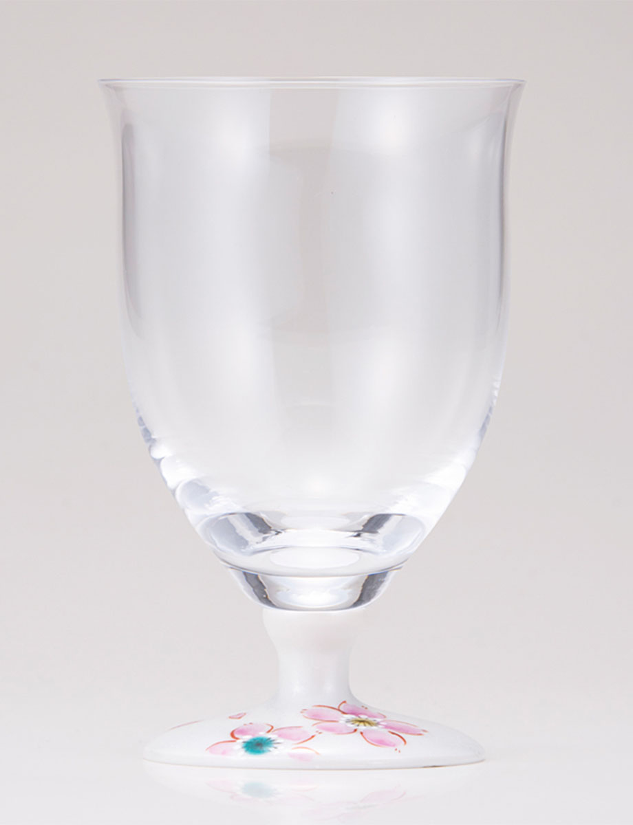 フリーグラス・中　さくら文　シルバー