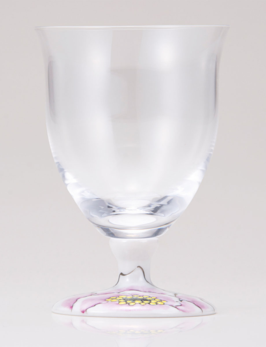 フリーグラス・小　富貴文　ピンク