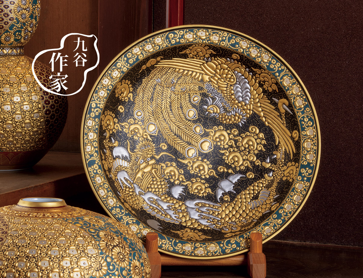 黒塗金蒔絵草花図変え中皿五客盛皿木製品M225