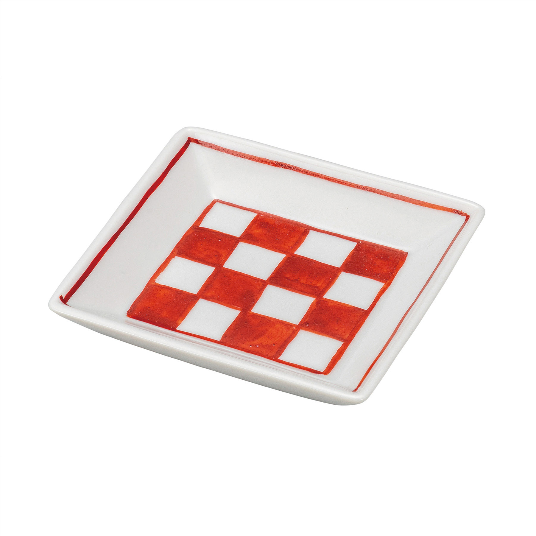 3号皿・赤絵石畳