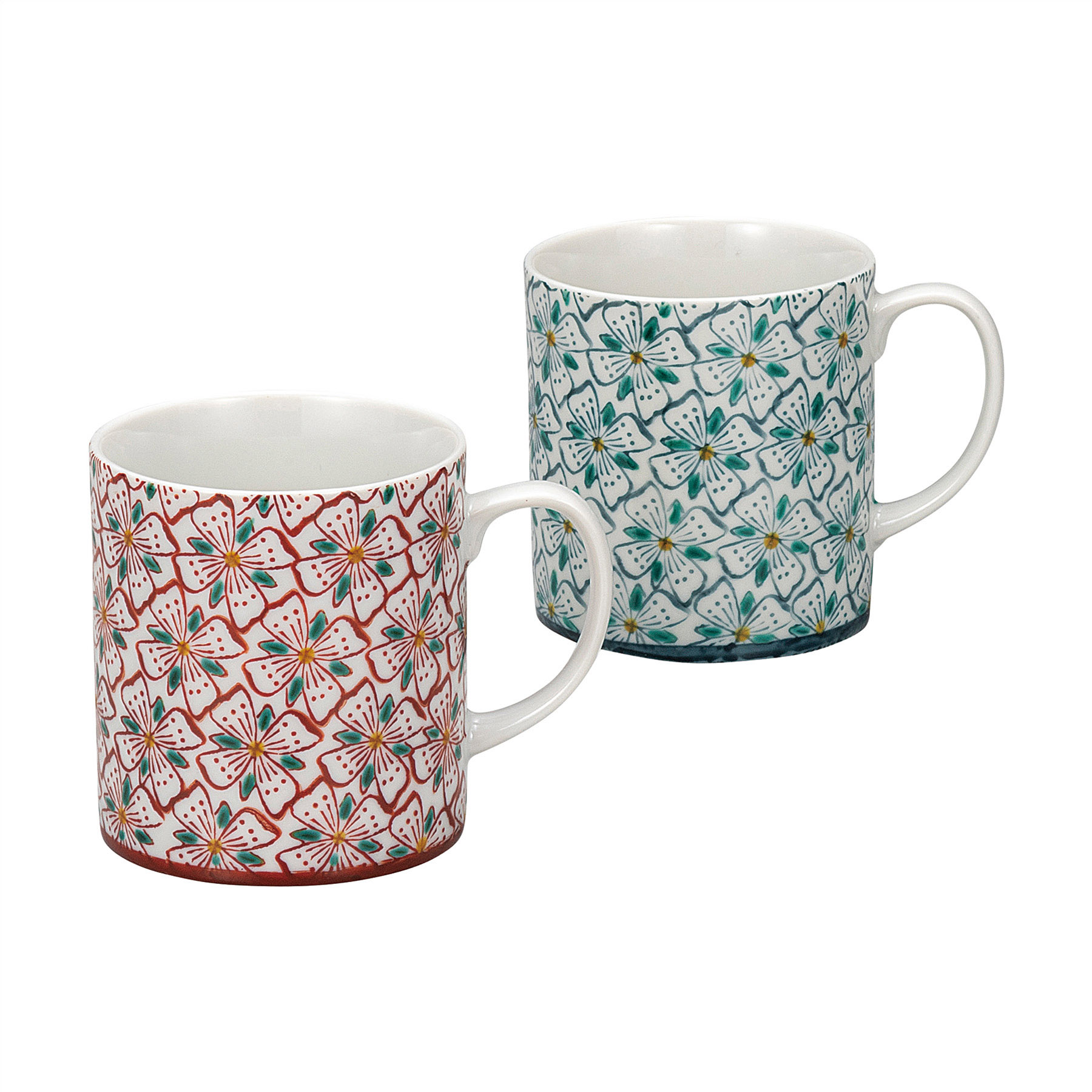ペアマグカップ・花紋
