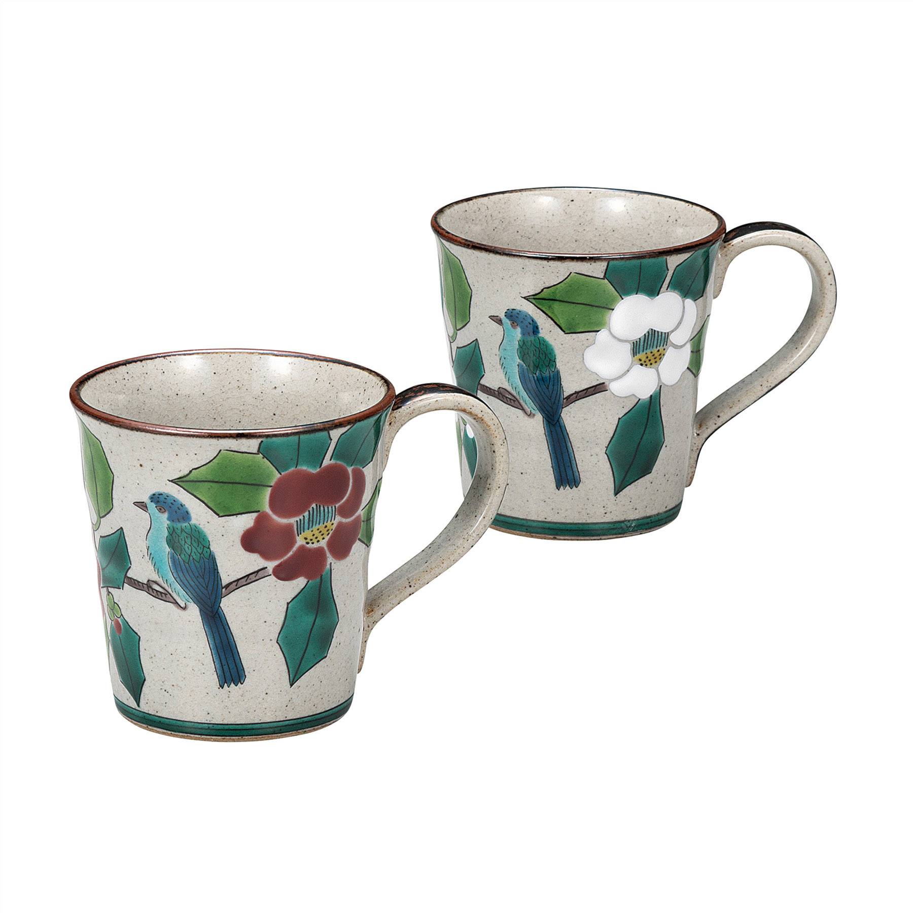 ペアマグカップ・椿に鳥