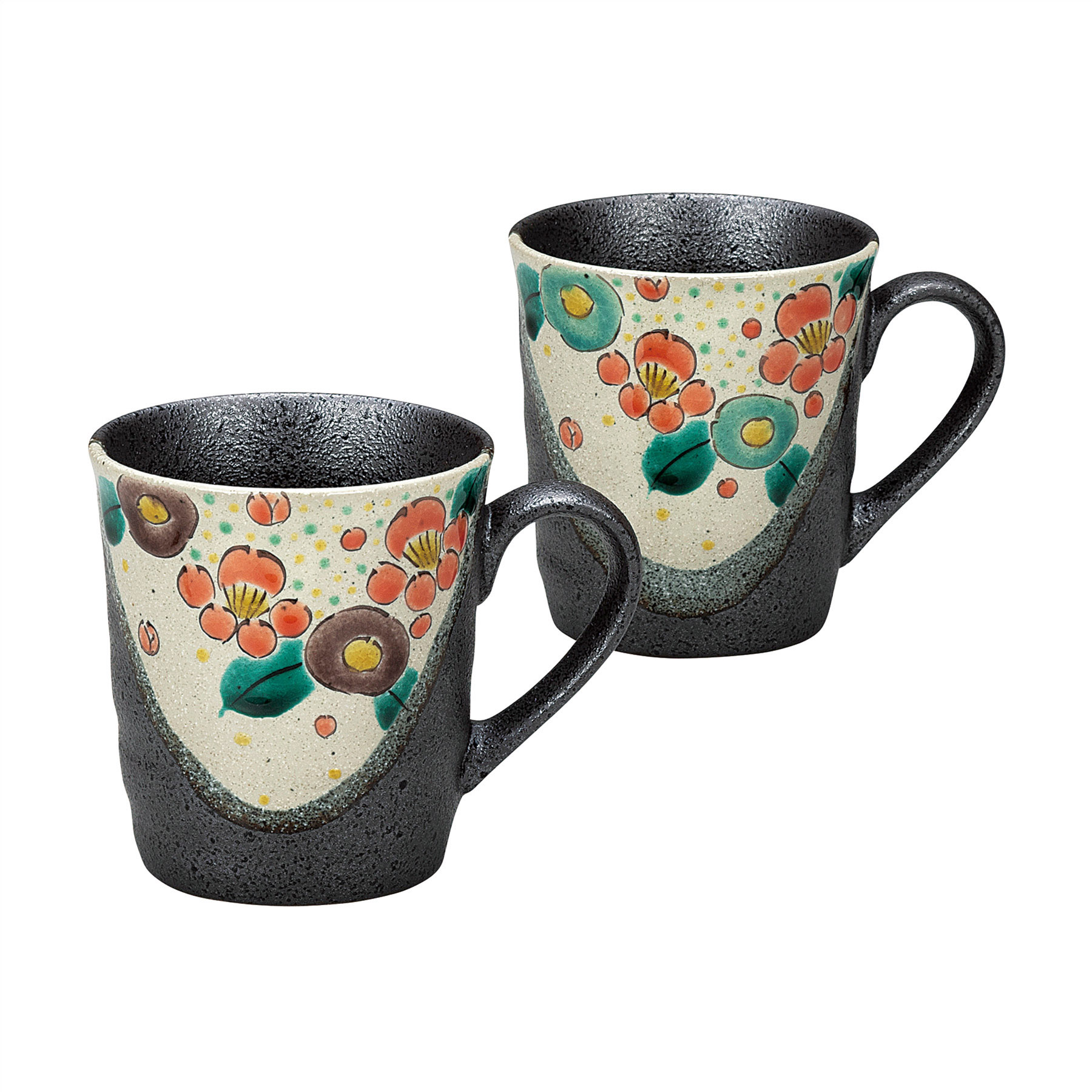 ペアマグカップ・花ちらし