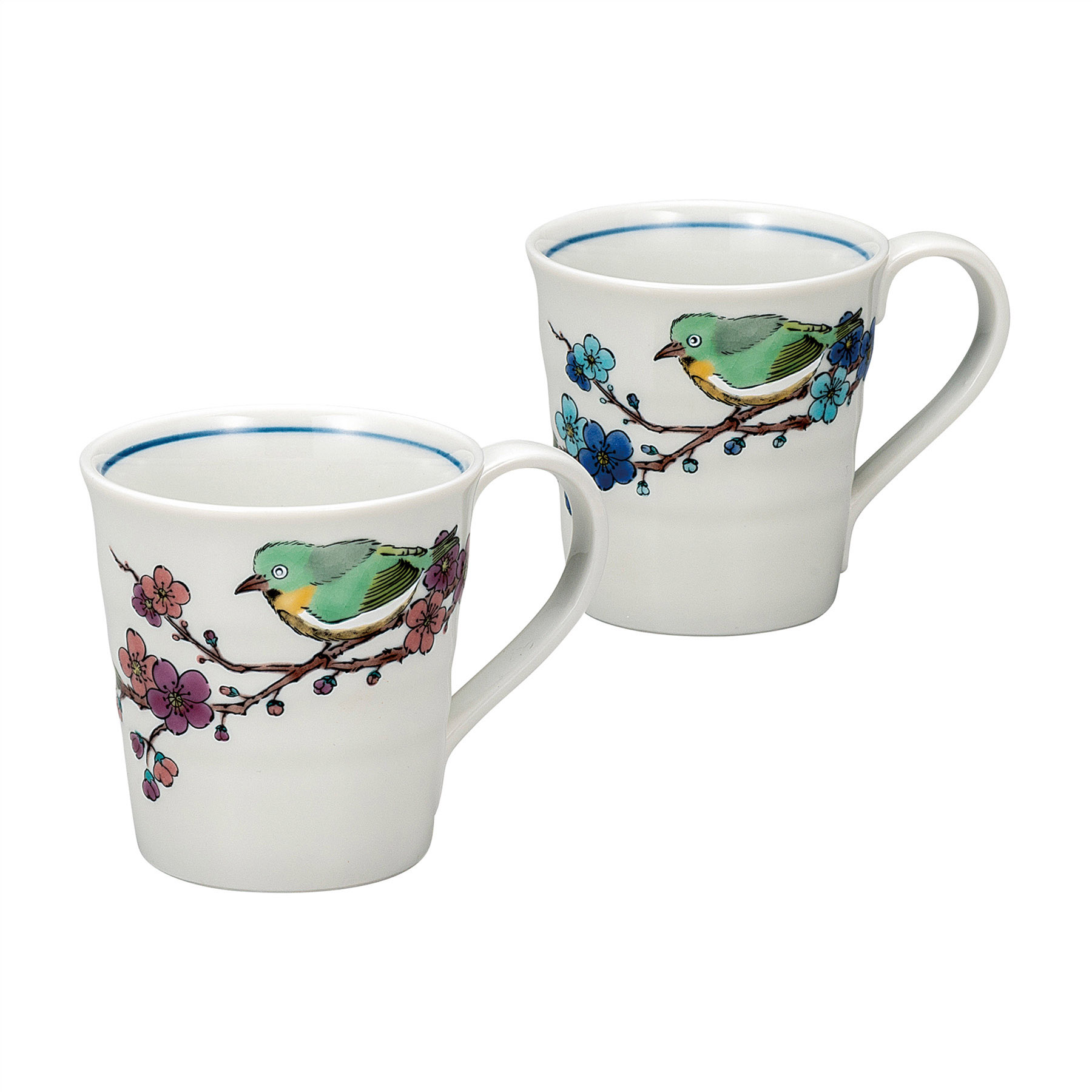 ペアマグカップ・めじろに梅