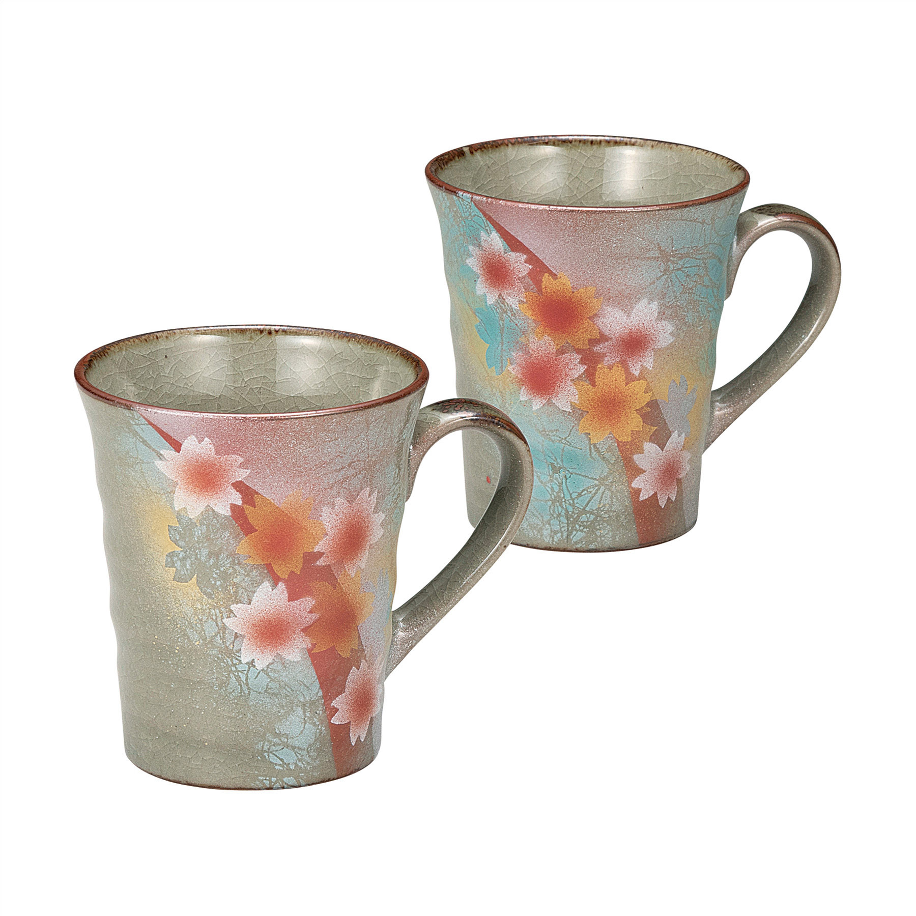 ペアマグカップ・陽光花文