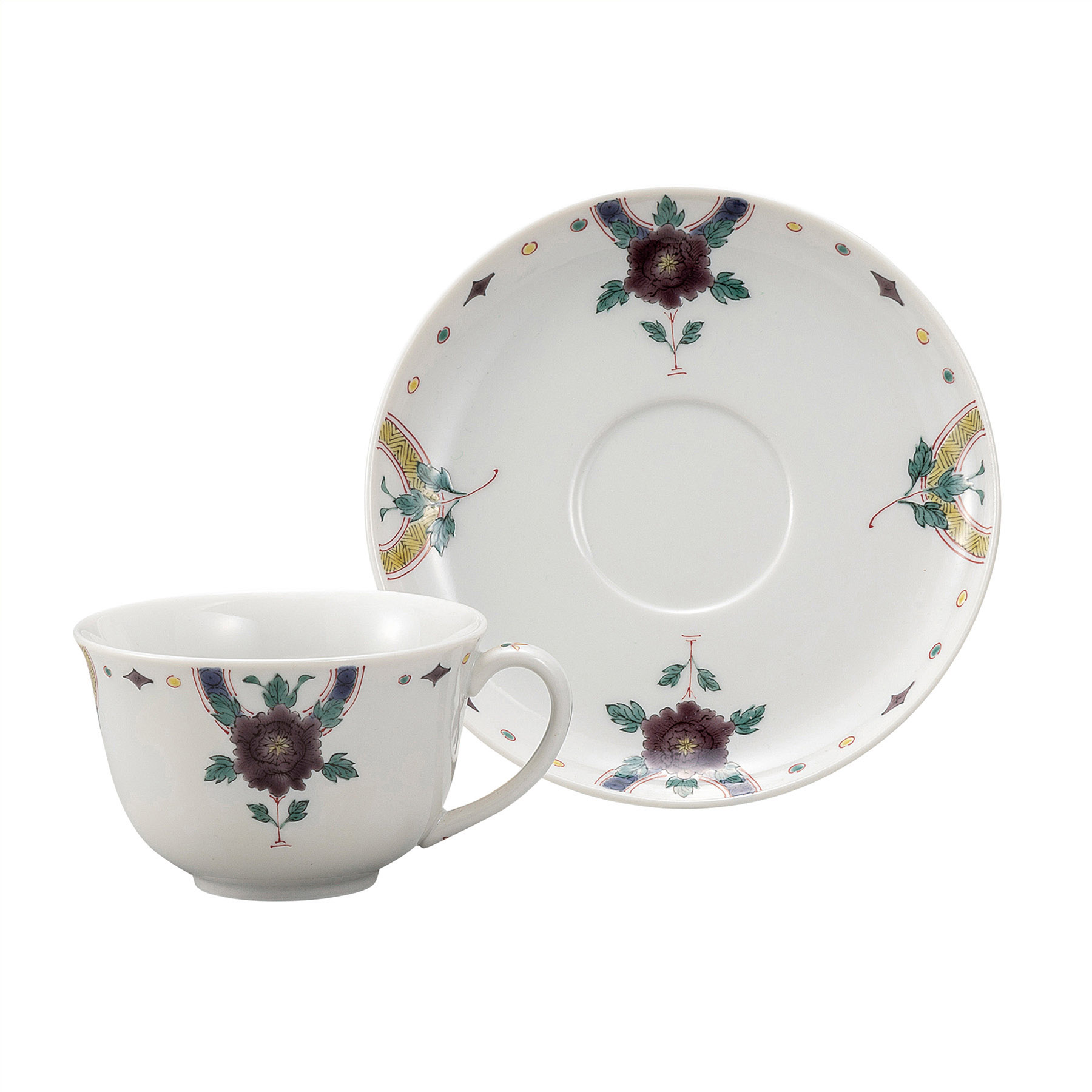 カップ＆ソーサー・牡丹文