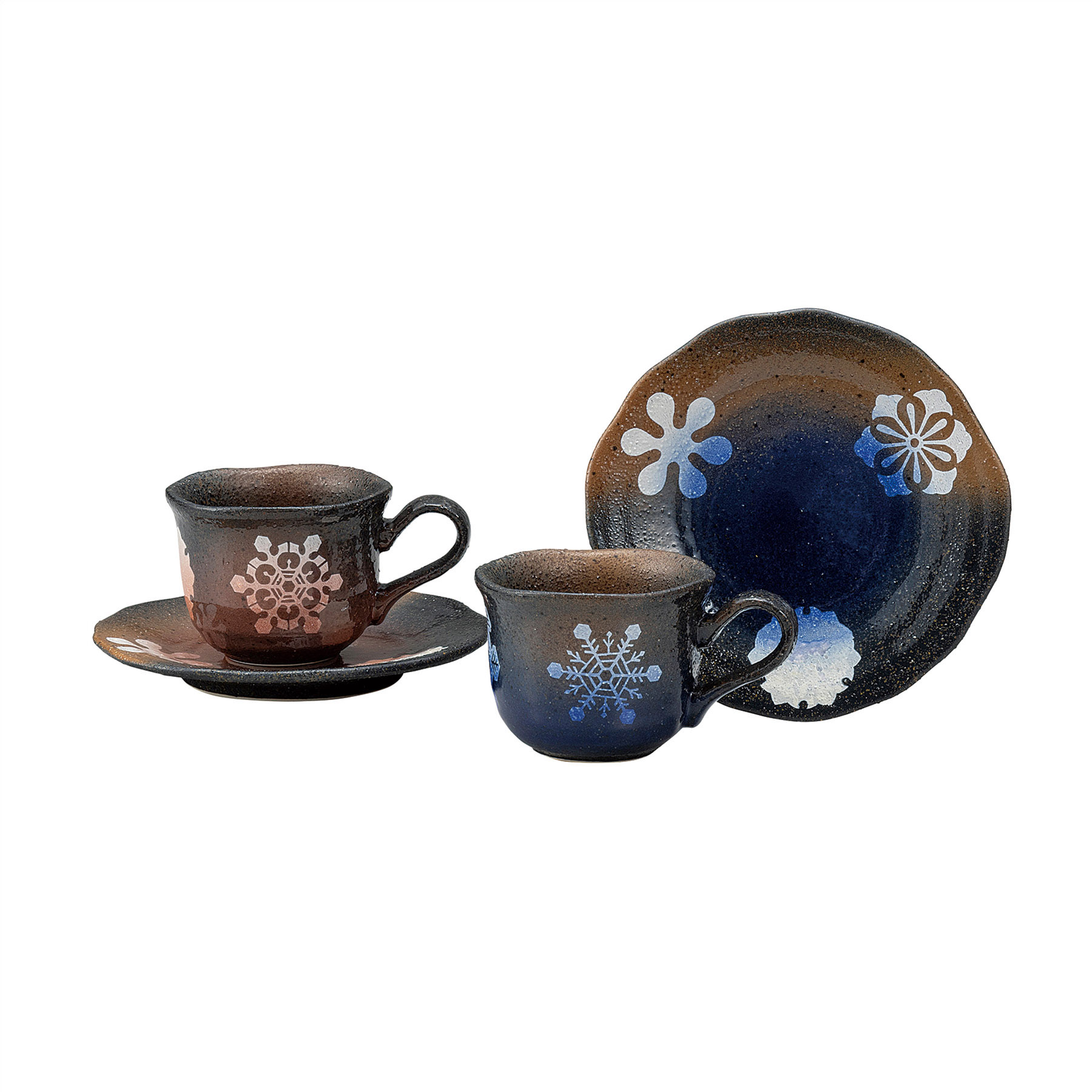 ペアコーヒー・雪輪紋様