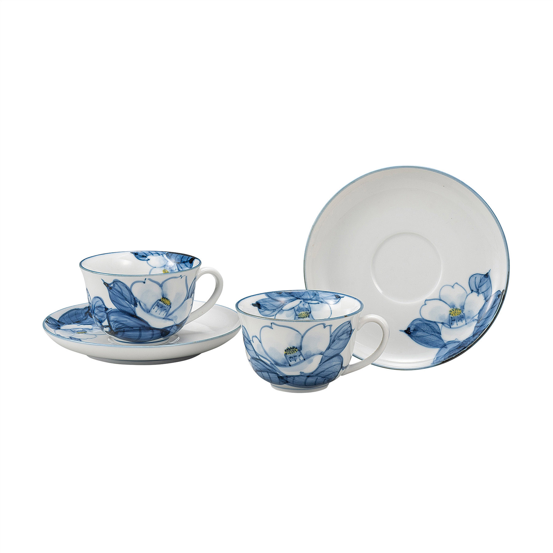 ペアコーヒー・染付花椿