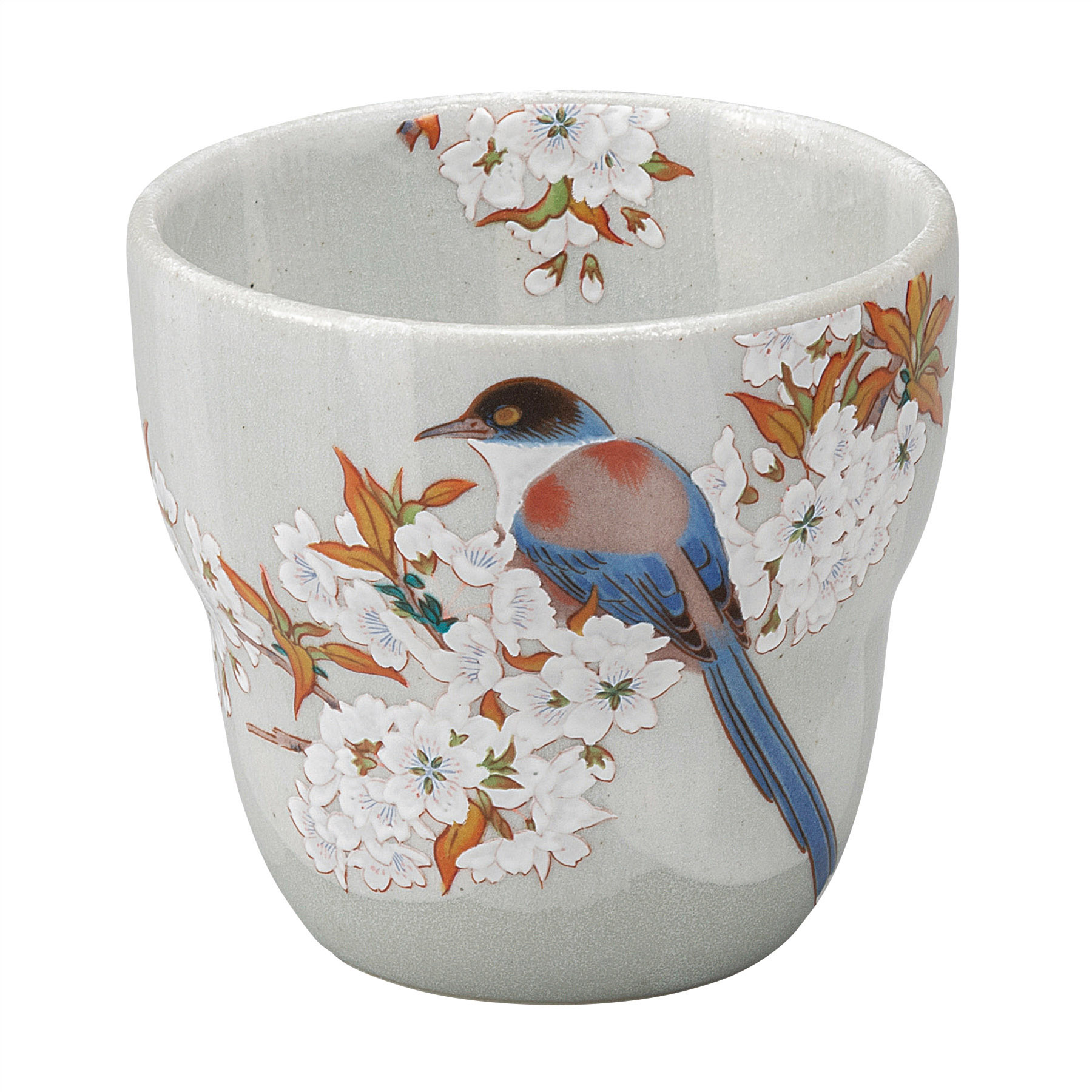 焼酎カップ・山桜に鳥