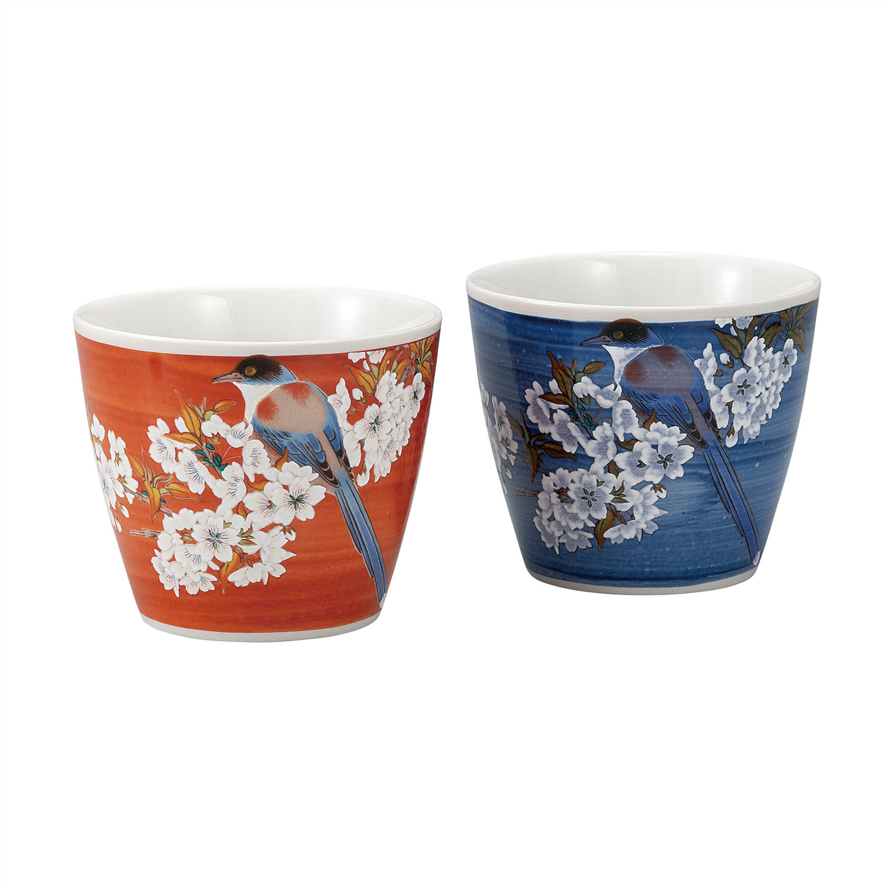 ペア焼酎カップ・山桜に鳥