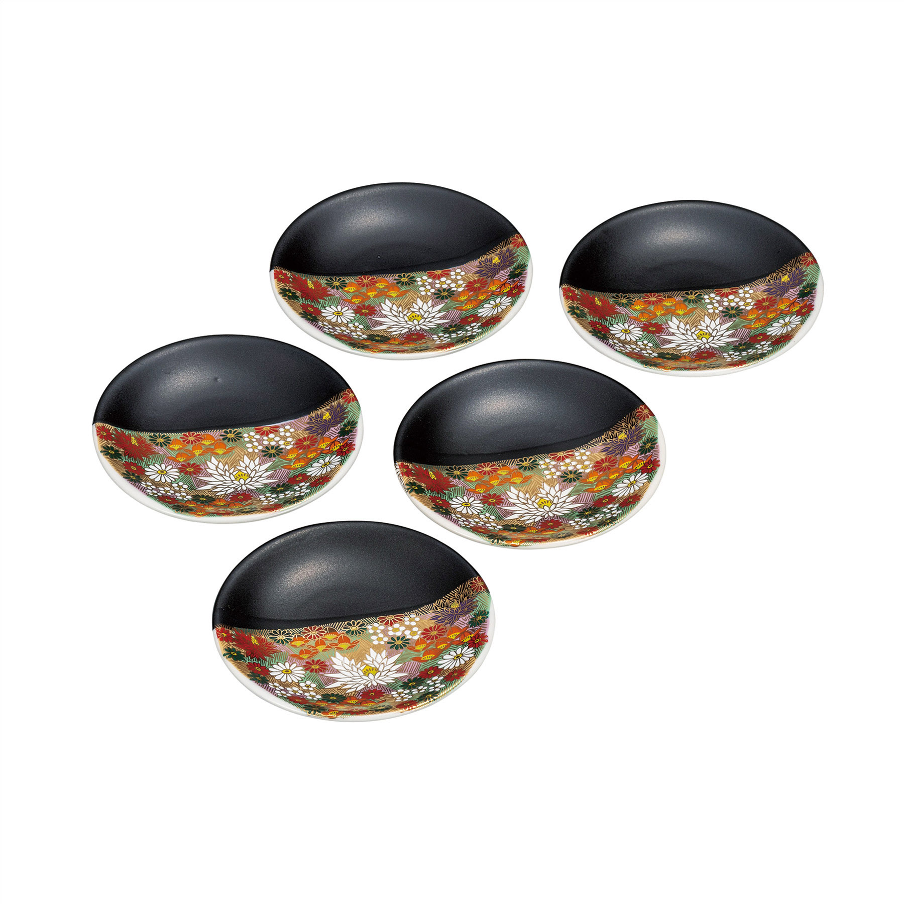 4号皿揃・金花詰