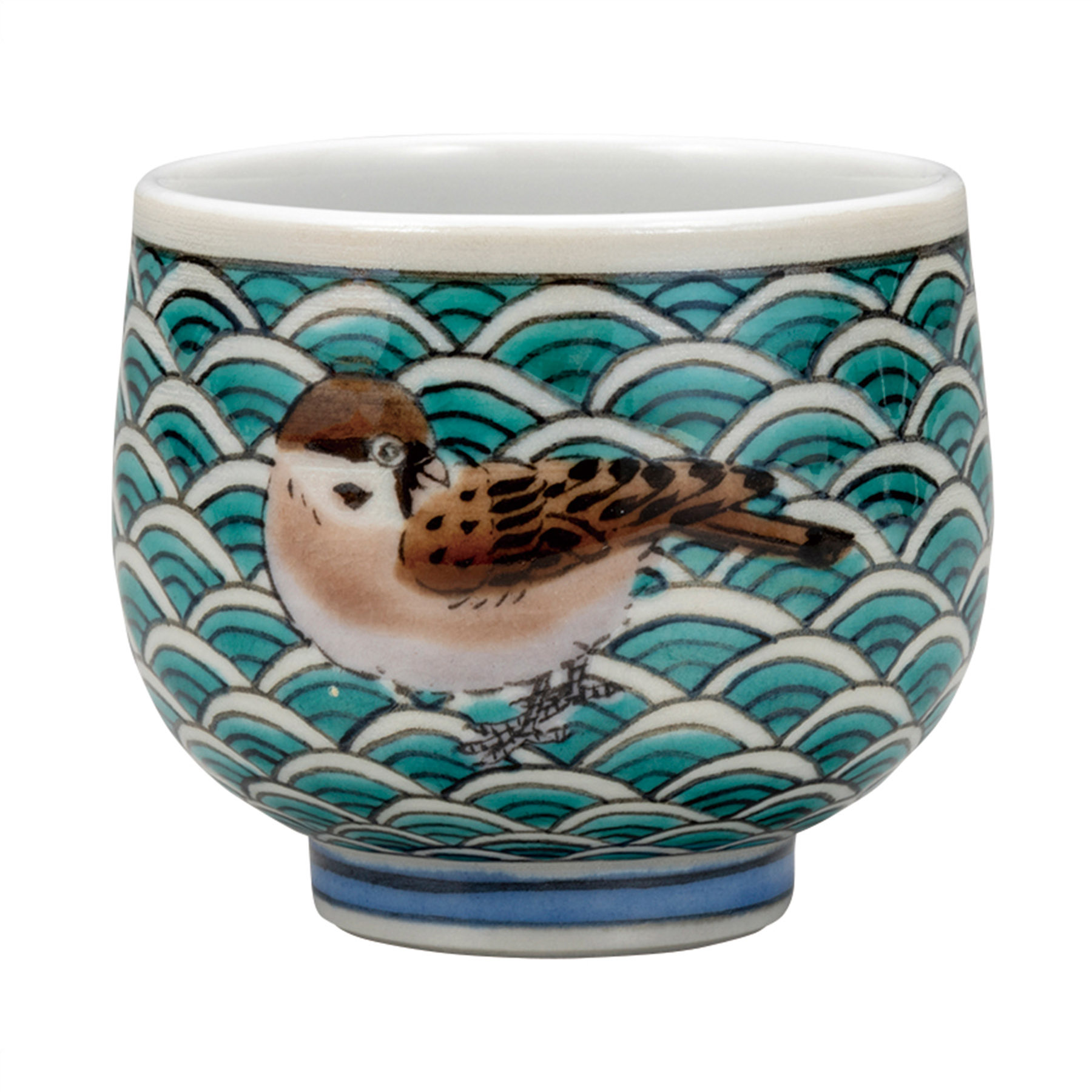 ぐい呑・波小紋雀