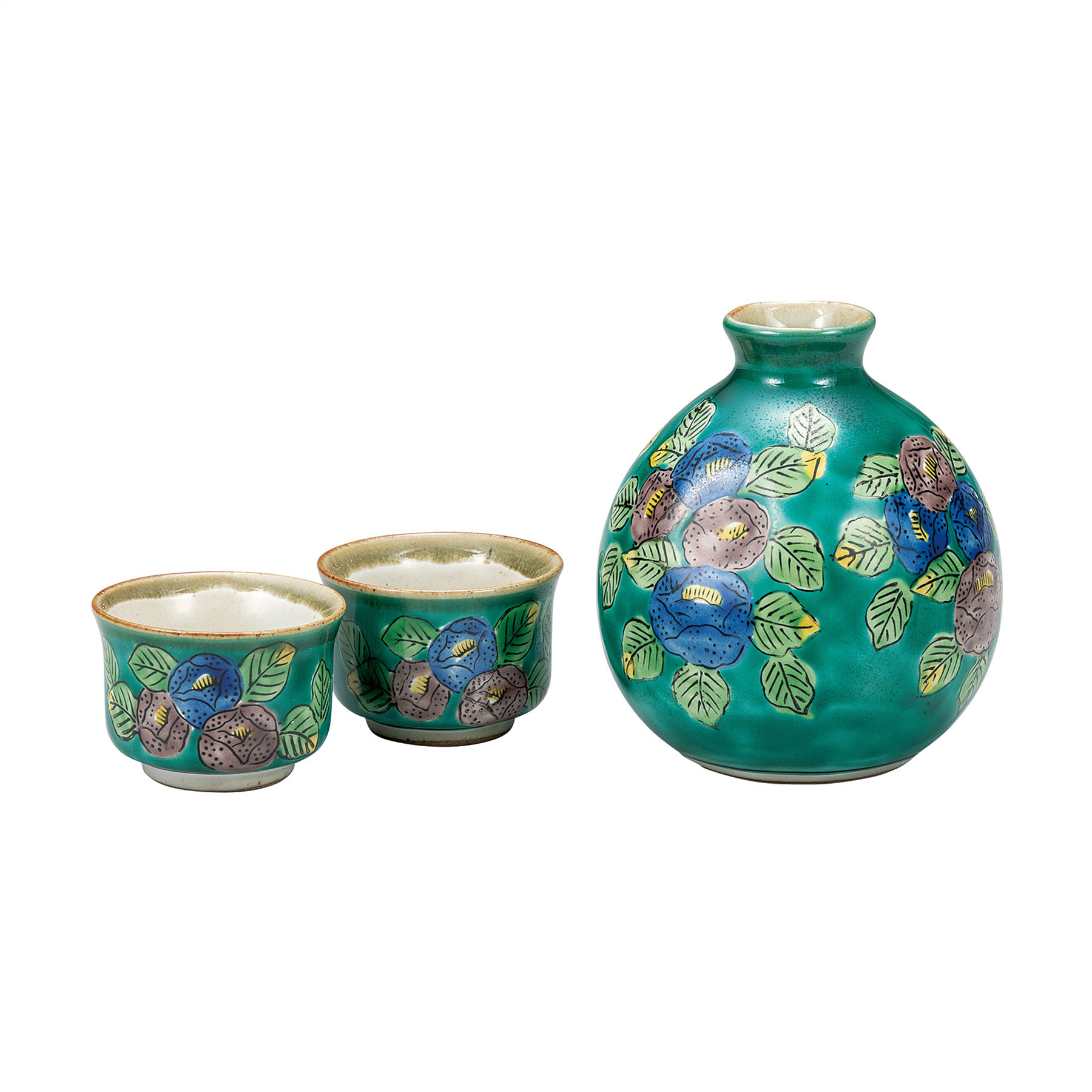 晩酌揃・グリーン椿