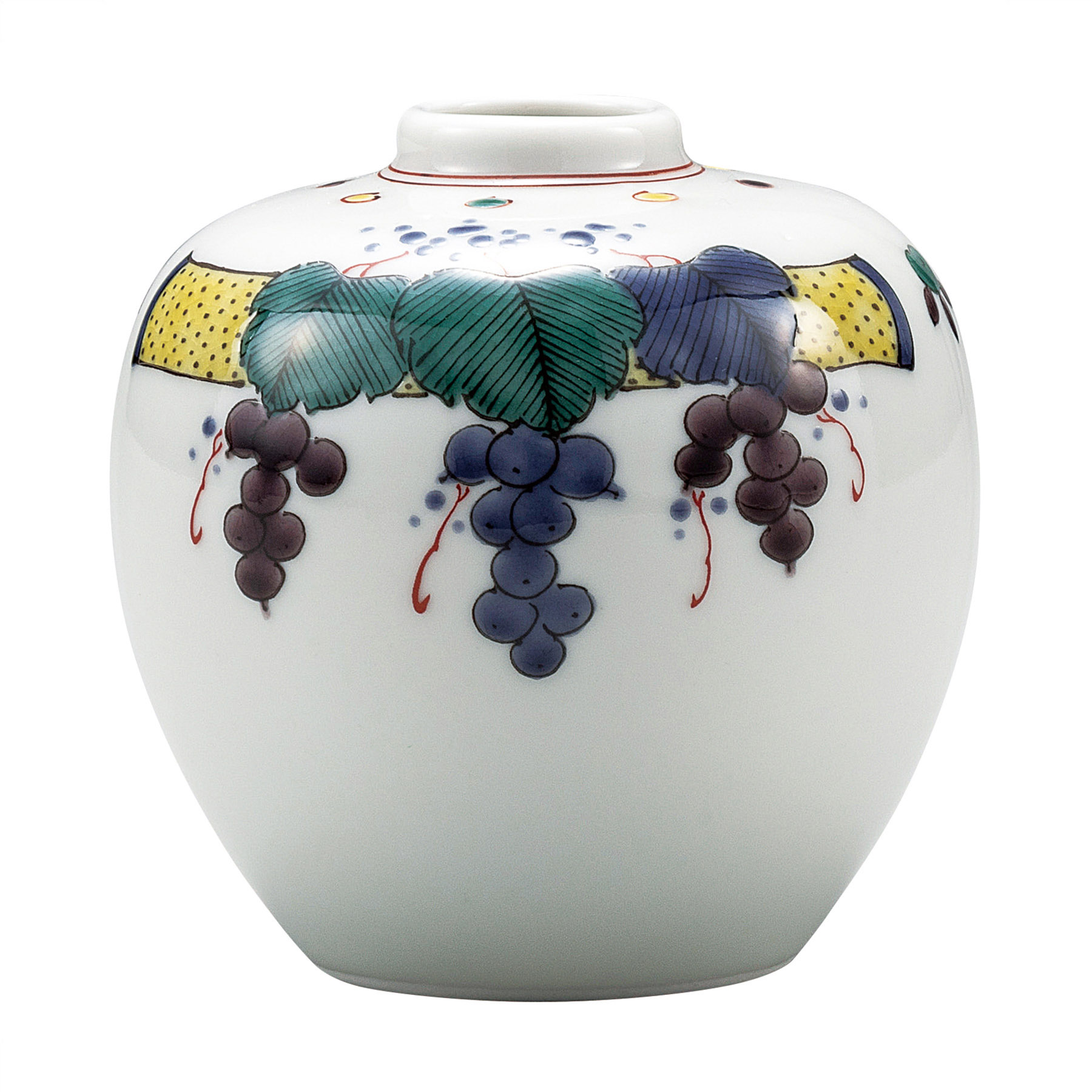 3号一輪生・色絵ぶどう文