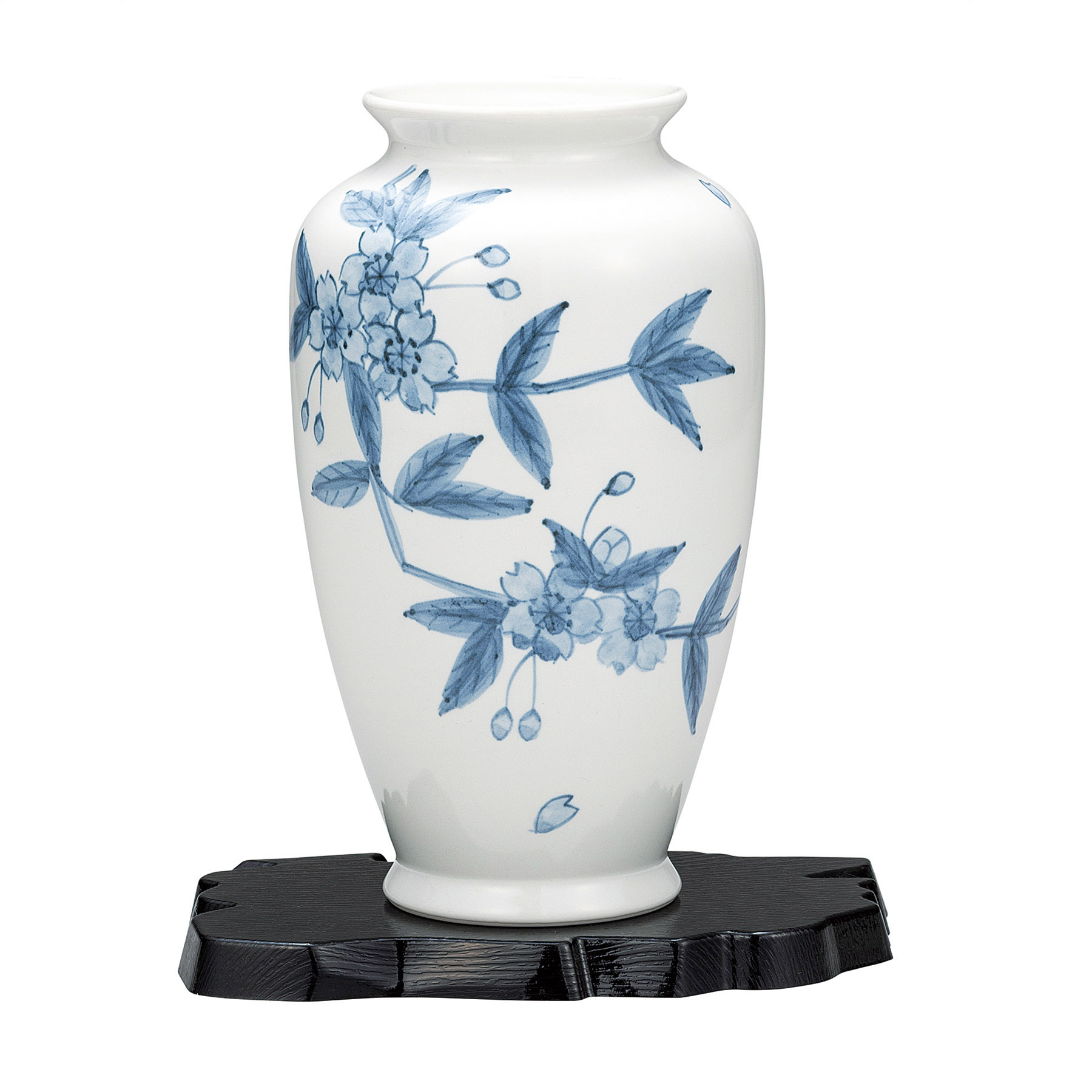 8号寸胴花瓶・桜ちらし（台付）